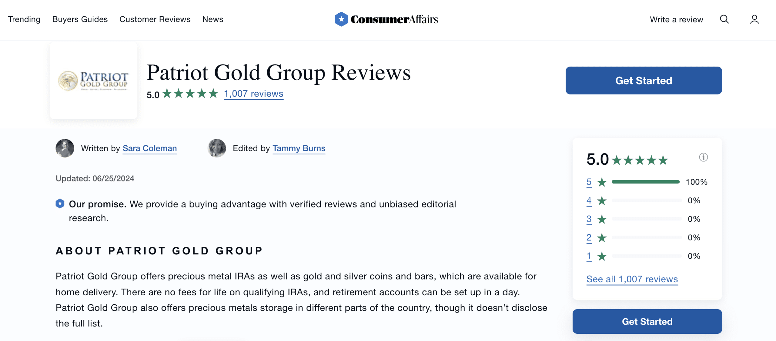 patriot gold group reviews consumer reviews of Patriot Gold Group