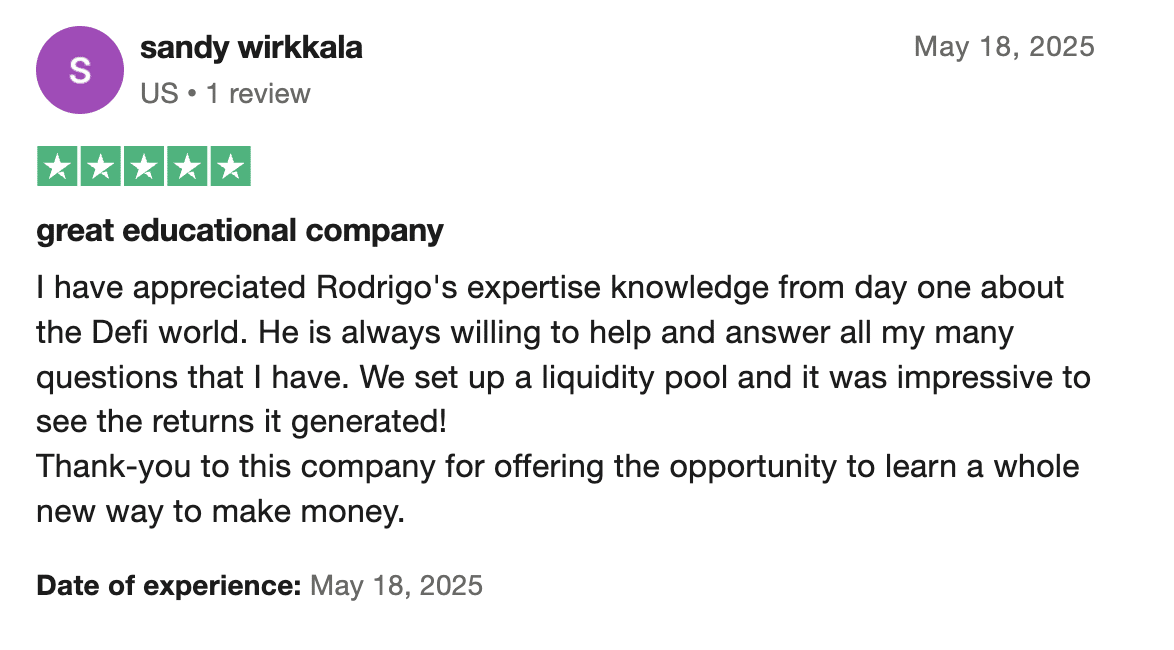 verified trustpilot review decentralized masters review on trustpilot