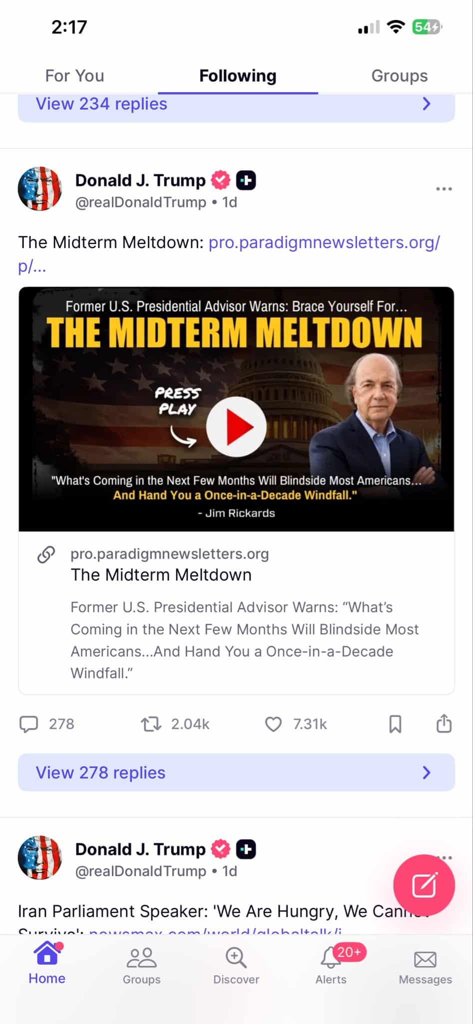 Trump shares Jim Rickards gold prediction